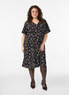 Kleid mit kurzen &Auml;rmeln und V-Ausschnitt, Schwarz, Model image number 0
