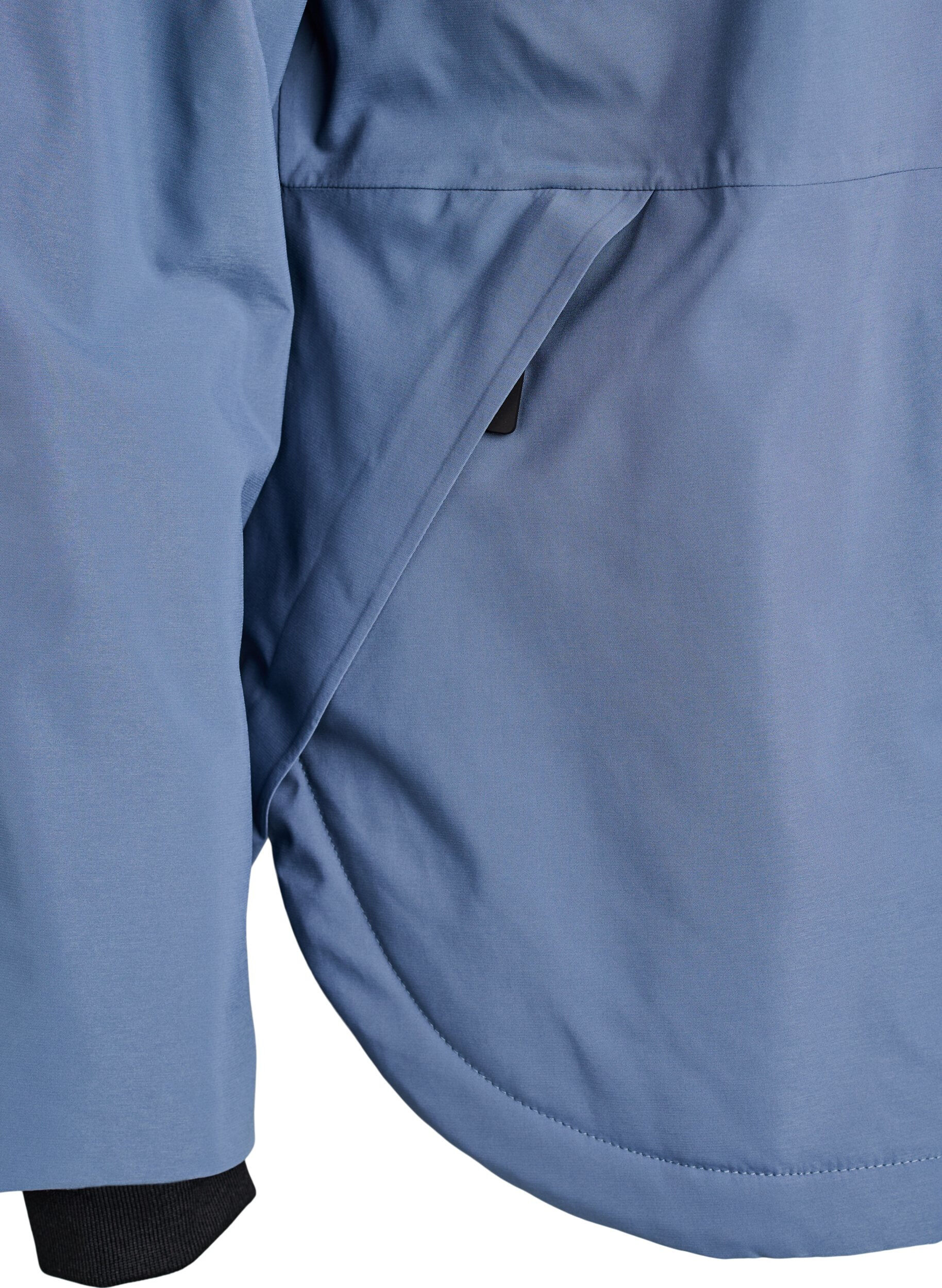 ZizziFunktionelle kurze Winterjacke mit Kapuze, Blau, Packshot image number 3