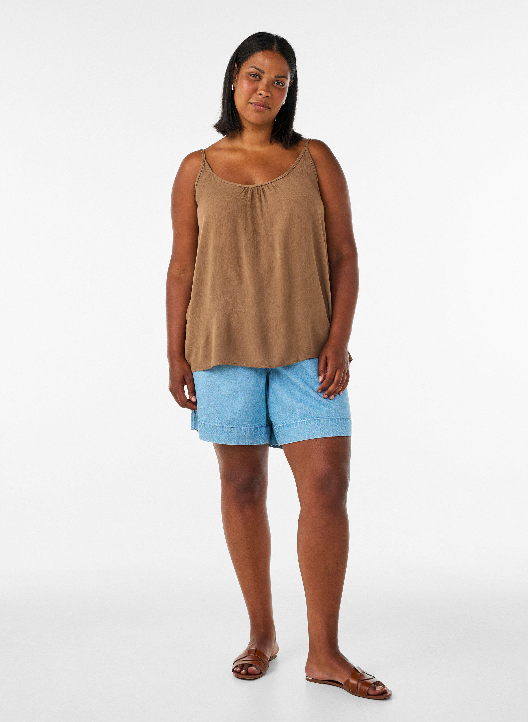 ZizziTr&auml;gertop aus Viskose, Braun, Model image number 1