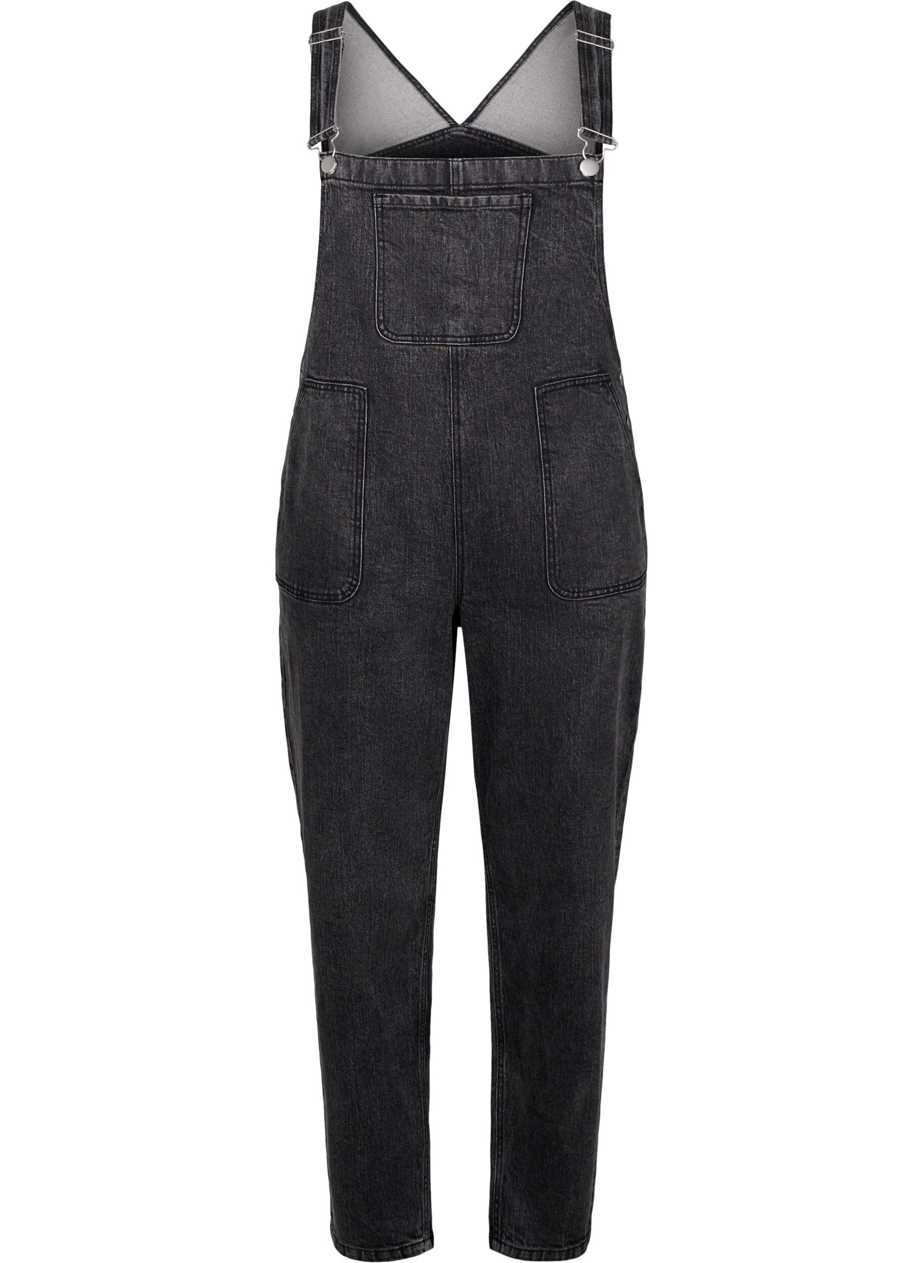 ZizziJeans-Overall, Dark Grey Denim, Packshot image number 0