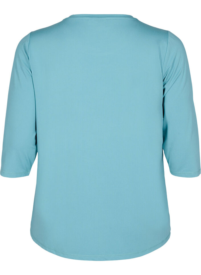 Trainingstop mit 3/4-&Auml;rmeln., Blau, Packshot image number 1