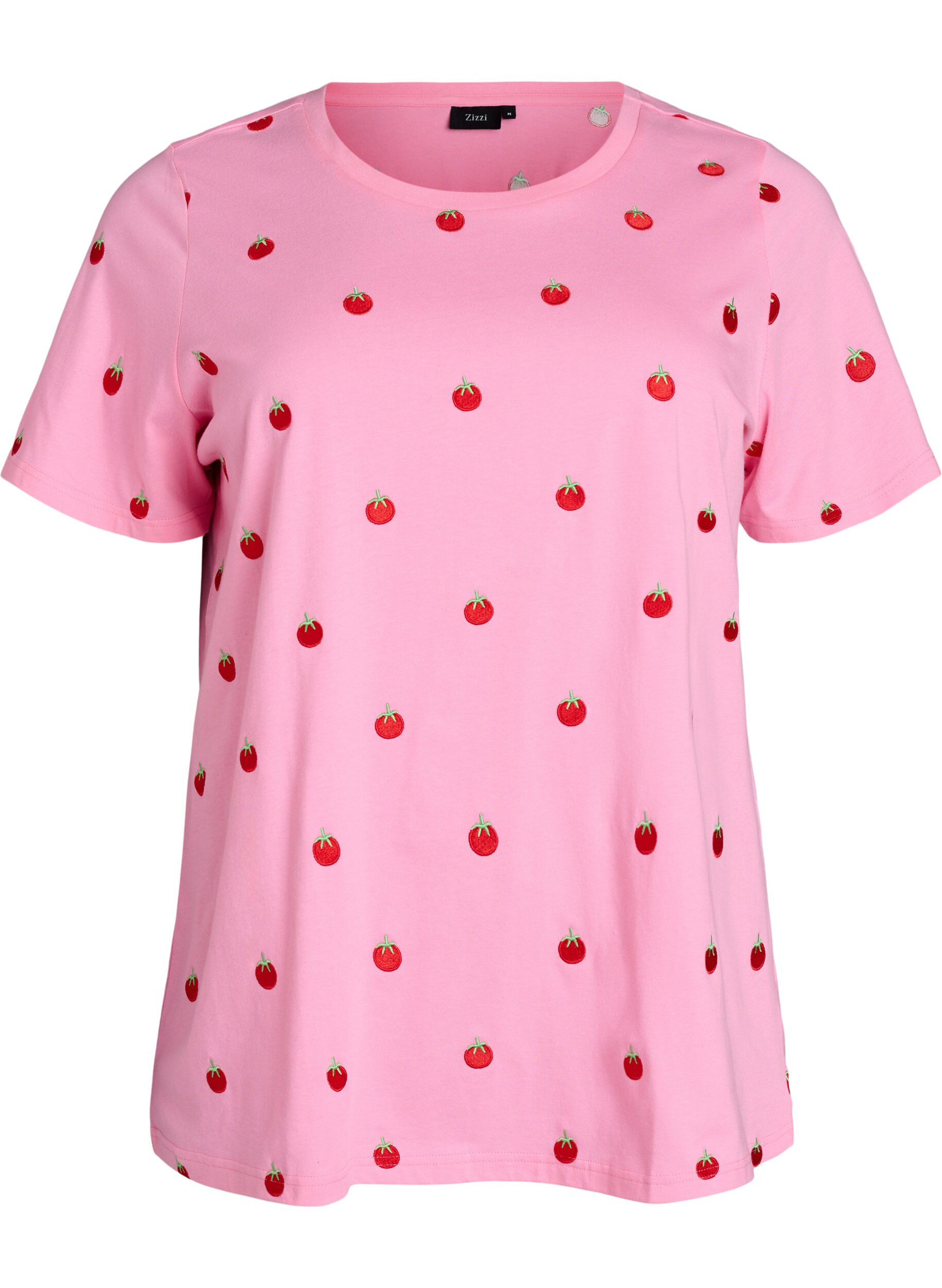 T-Shirt aus Bio-Baumwolle mit aufgestickten Motiven