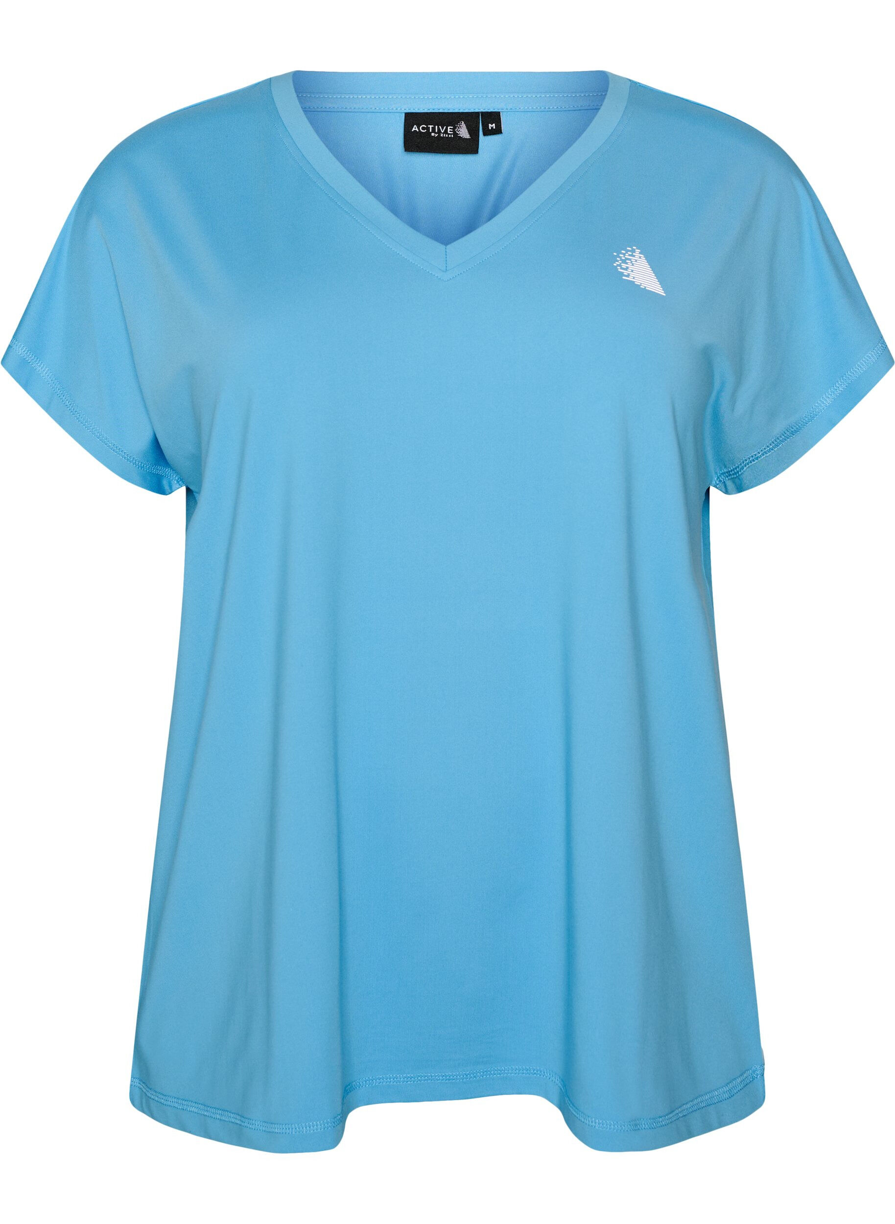 Lockeres Trainings-T-Shirt mit V-Ausschnitt