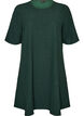 Kurzes A-Linien-Kleid mit Glitzerstreifen, Gr&uuml;n, Packshot image number 0