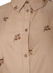 Gestreifte Bluse mit bestickten Blumen, Braun, Packshot image number 2