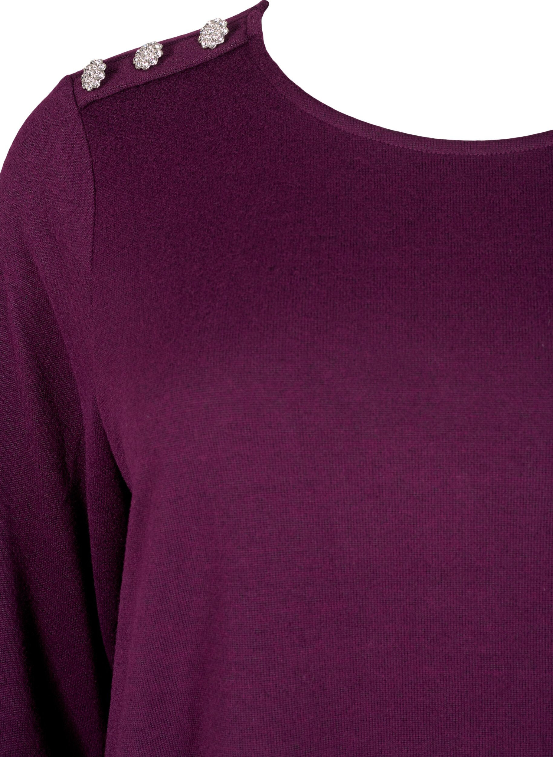 ZizziBluse mit Zierkn&ouml;pfen, Lila, Packshot image number 2