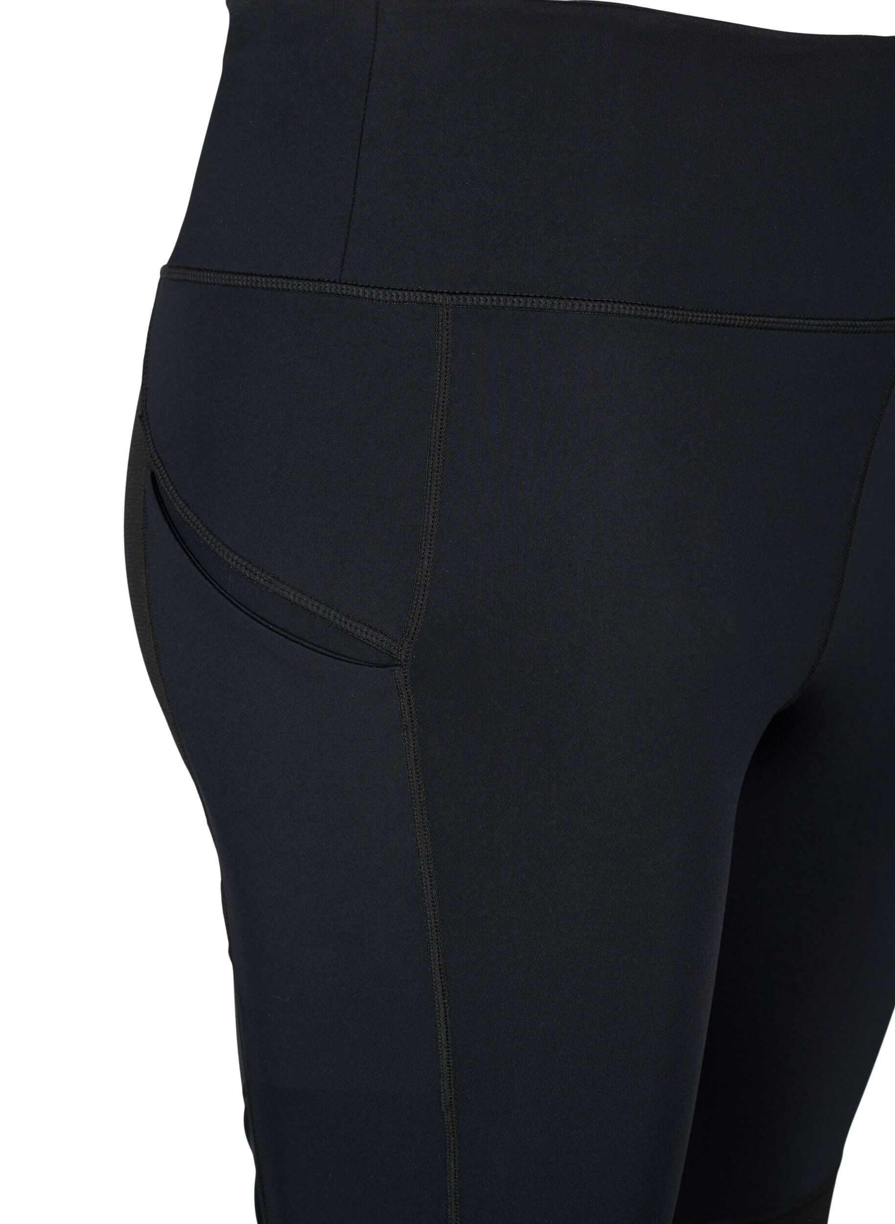 ZizziDehnbare und strapazierf&auml;hige Sport-Leggings mit Taschen, Black, Packshot image number 3