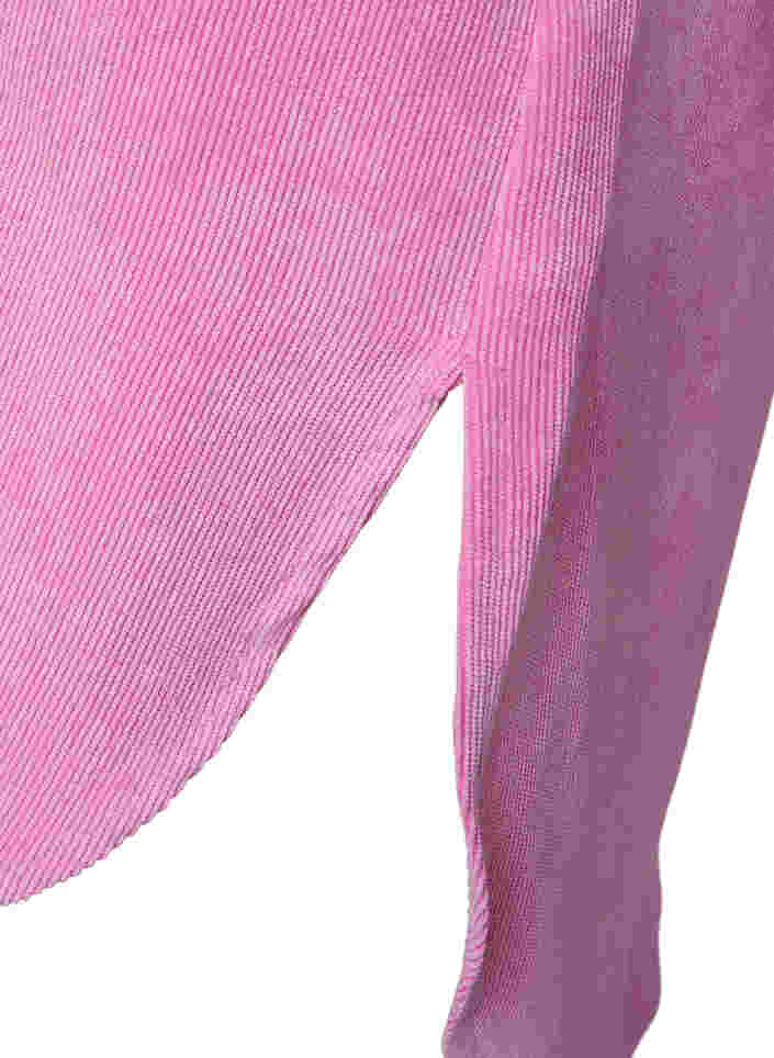 Cordkleid mit 3/4-Ärmeln und Knöpfen, Begonia Pink, Packshot image number 3