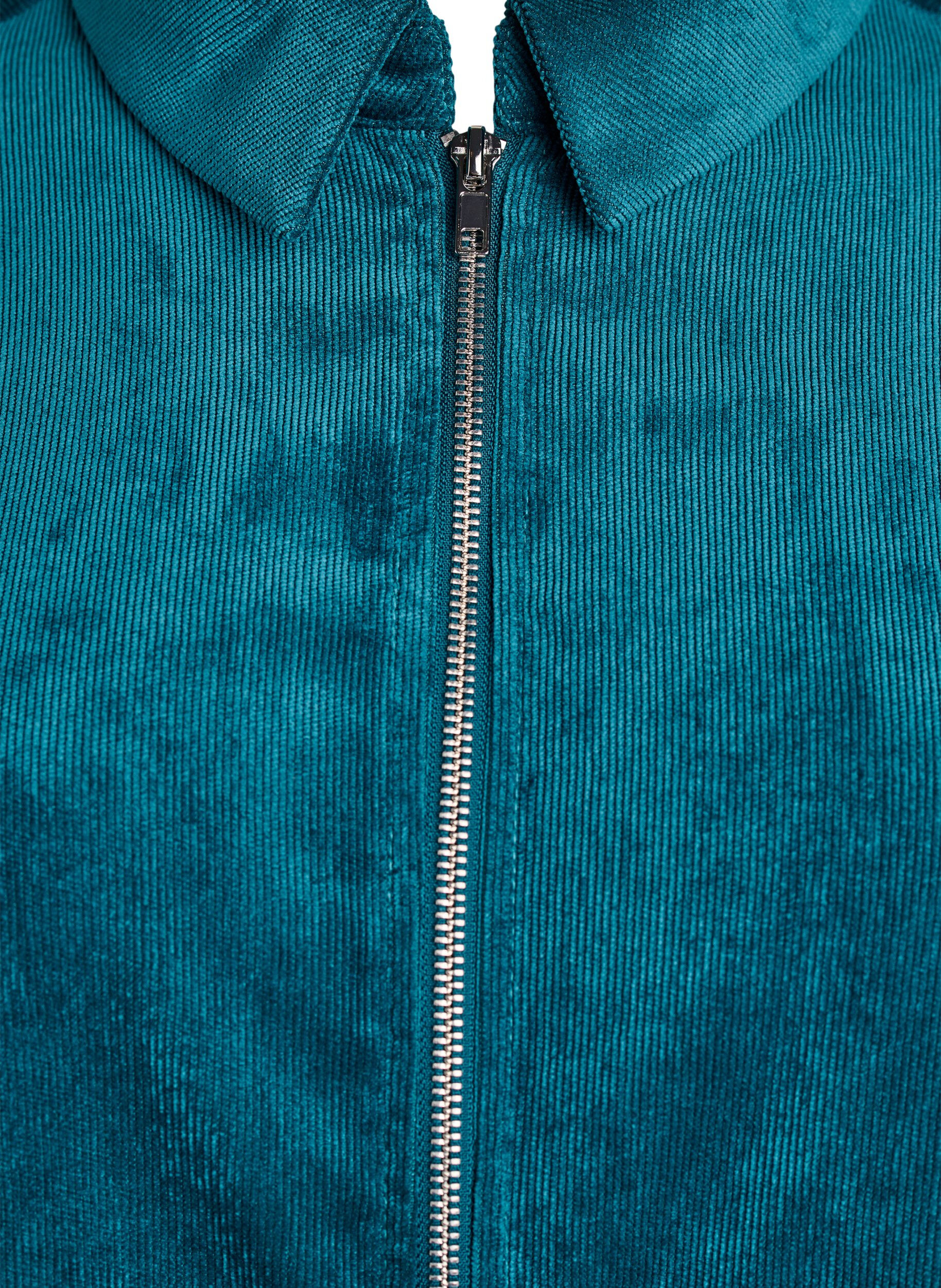 ZizziCordkleid mit Rei&szlig;verschluss und 3/4-&Auml;rmeln, Gr&uuml;n, Packshot image number 2