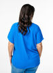 Bluse mit kurzen &Auml;rmeln und Rundhalsausschnitt, Blau, Model image number 2