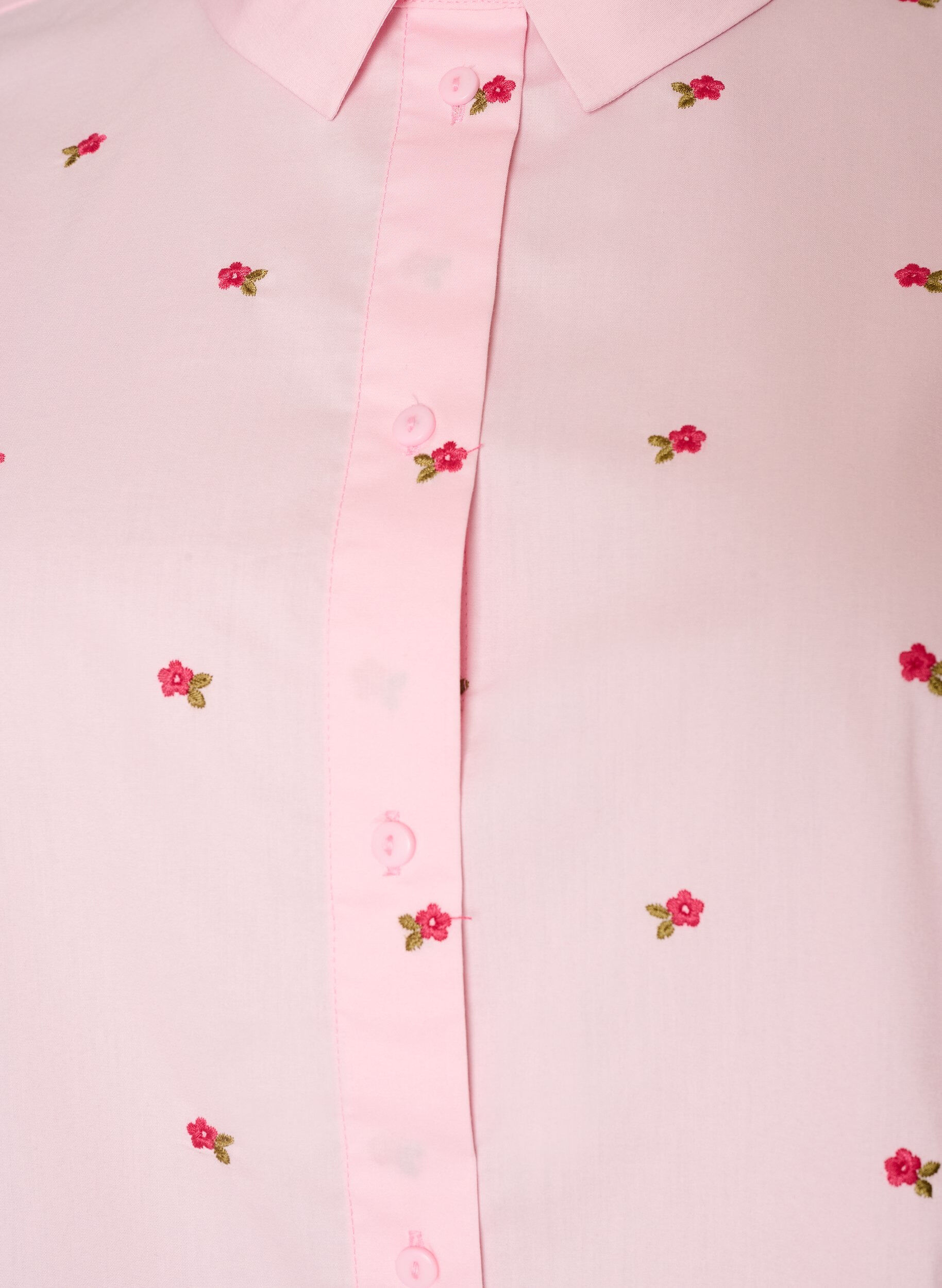 ZizziHemdbluse mit Blumenstickerei, Pink, Packshot image number 2