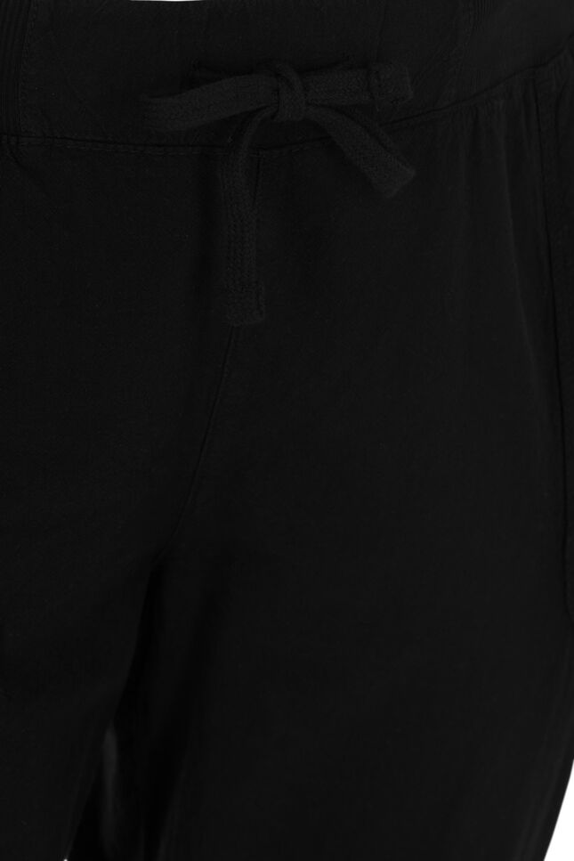 Capri-Hose aus Baumwolle, Schwarz, Packshot image number 3