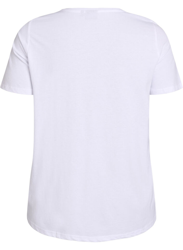 T-Shirt mit Print, Wei&szlig;, Packshot image number 1