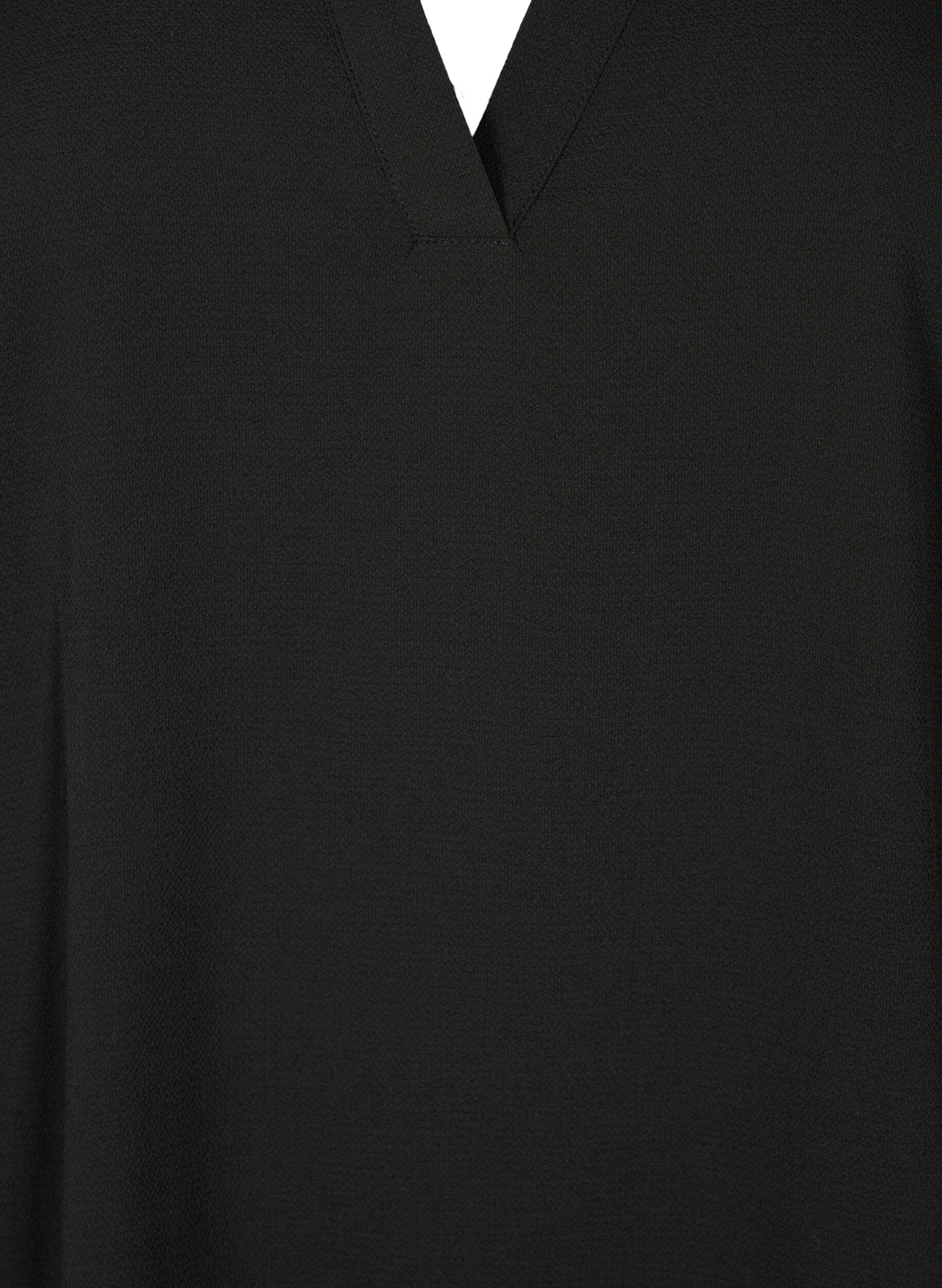 ZizziLang&auml;rmelige Bluse mit Spitzendetail , Black, Packshot image number 2