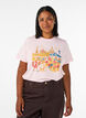 T-Shirt aus Bio-Baumwolle mit Frontprint, Rot, Model image number 0