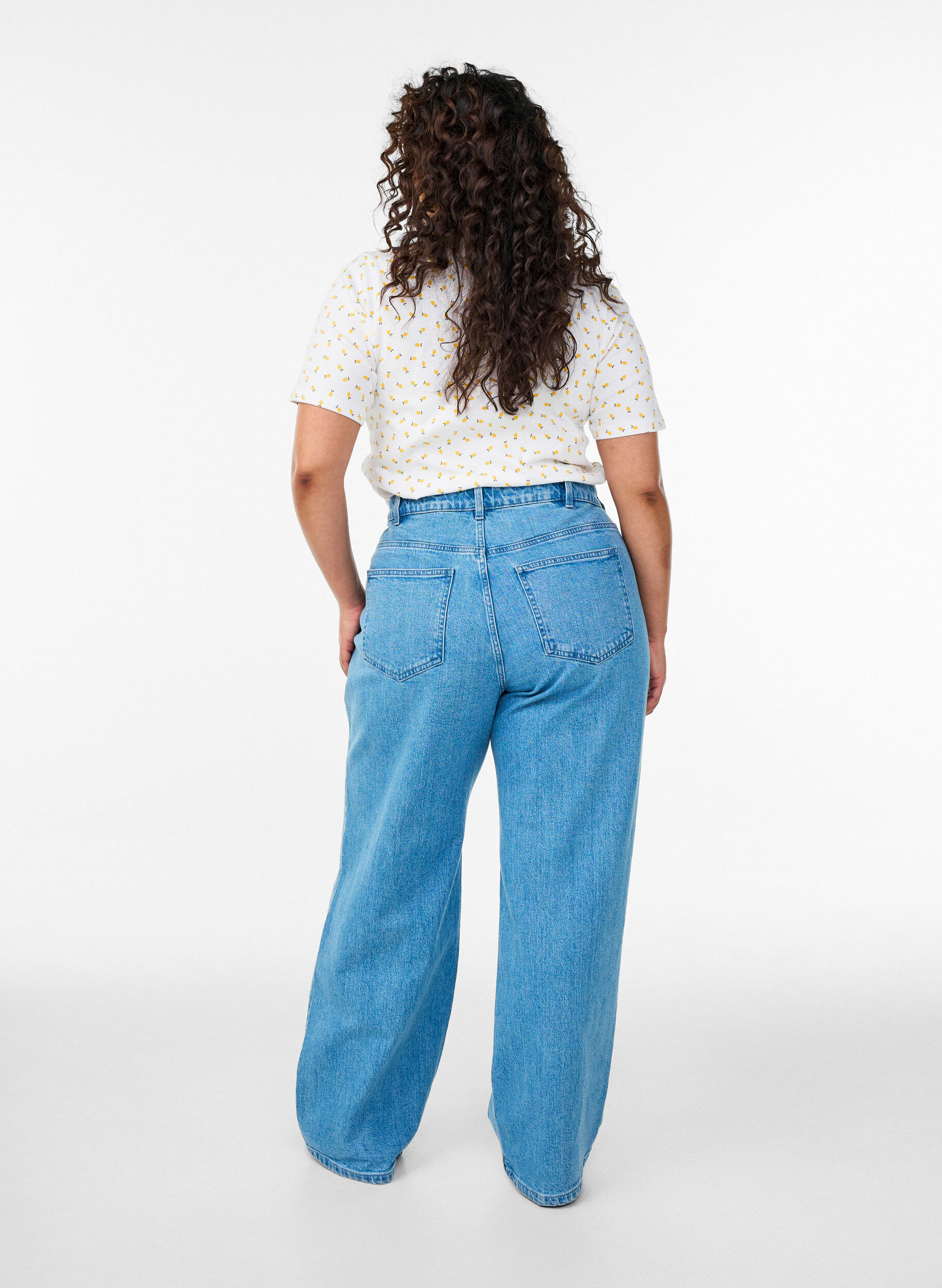 ZizziT-Shirt aus Baumwolle mit Allover-Druck, Wei&szlig;, Model image number 2