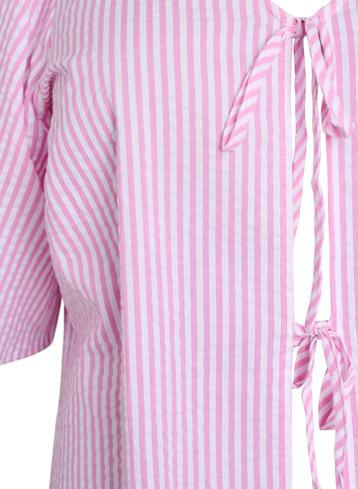 FLASH - Gestreifte Bluse mit Schleifen, Pink, Packshot image number 2