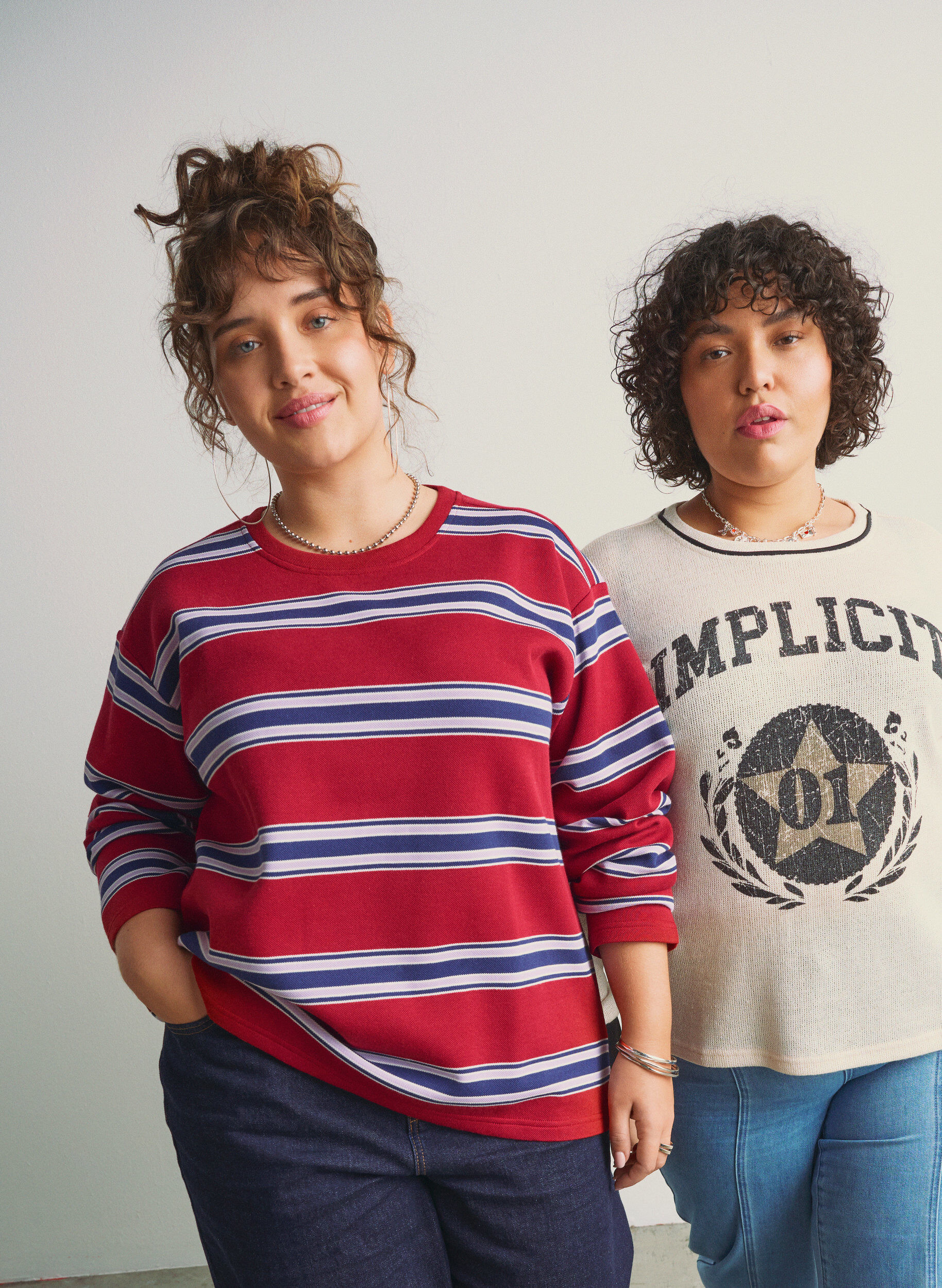 ZizziBluse aus Jersey mit breiten Streifen, Rot, Image image number 0