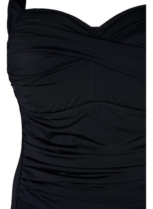 Wattierter Badeanzug mit Drapierungen, Black, Packshot image number 2