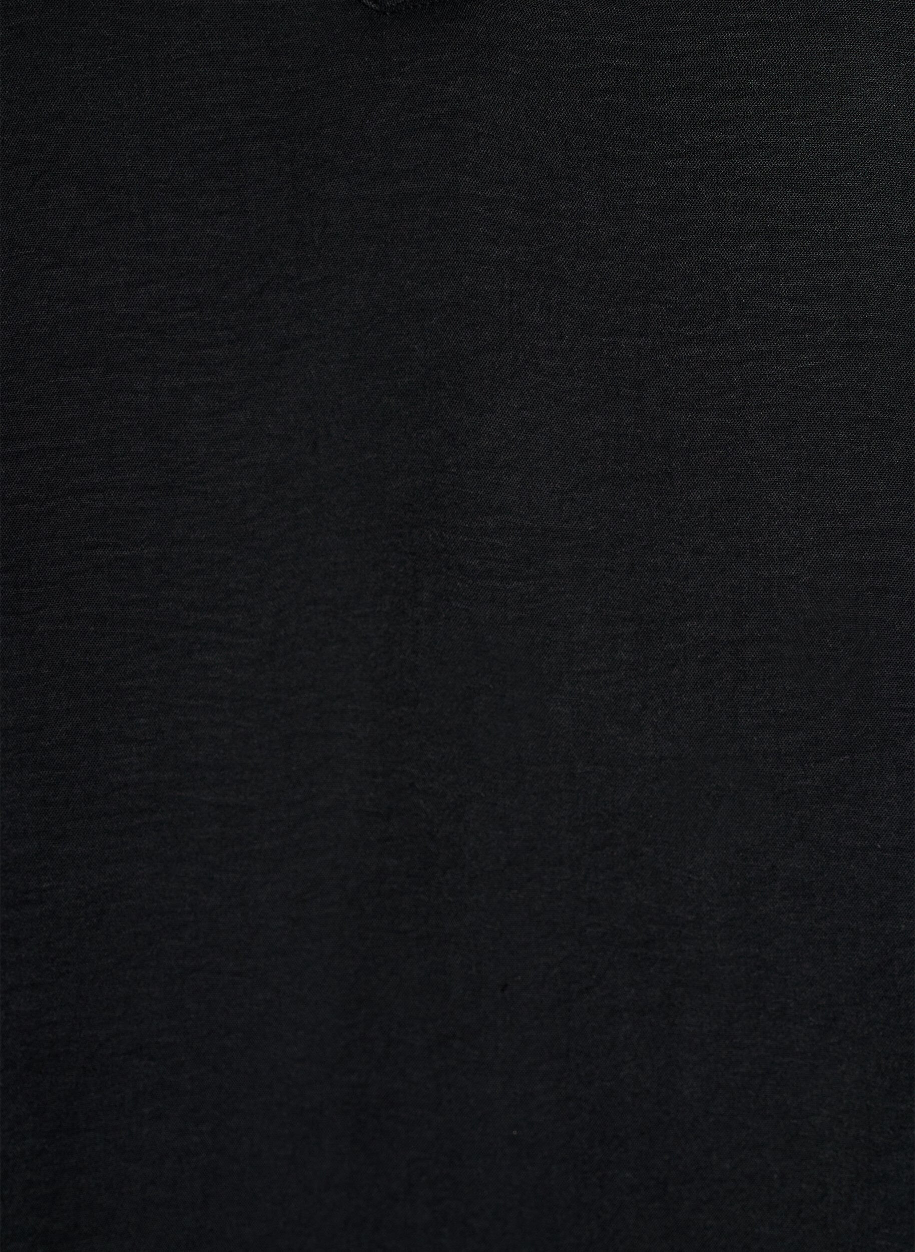 ZizziBluse mit Smockb&uuml;ndchen und V-Ausschnitt, Schwarz, Packshot image number 2