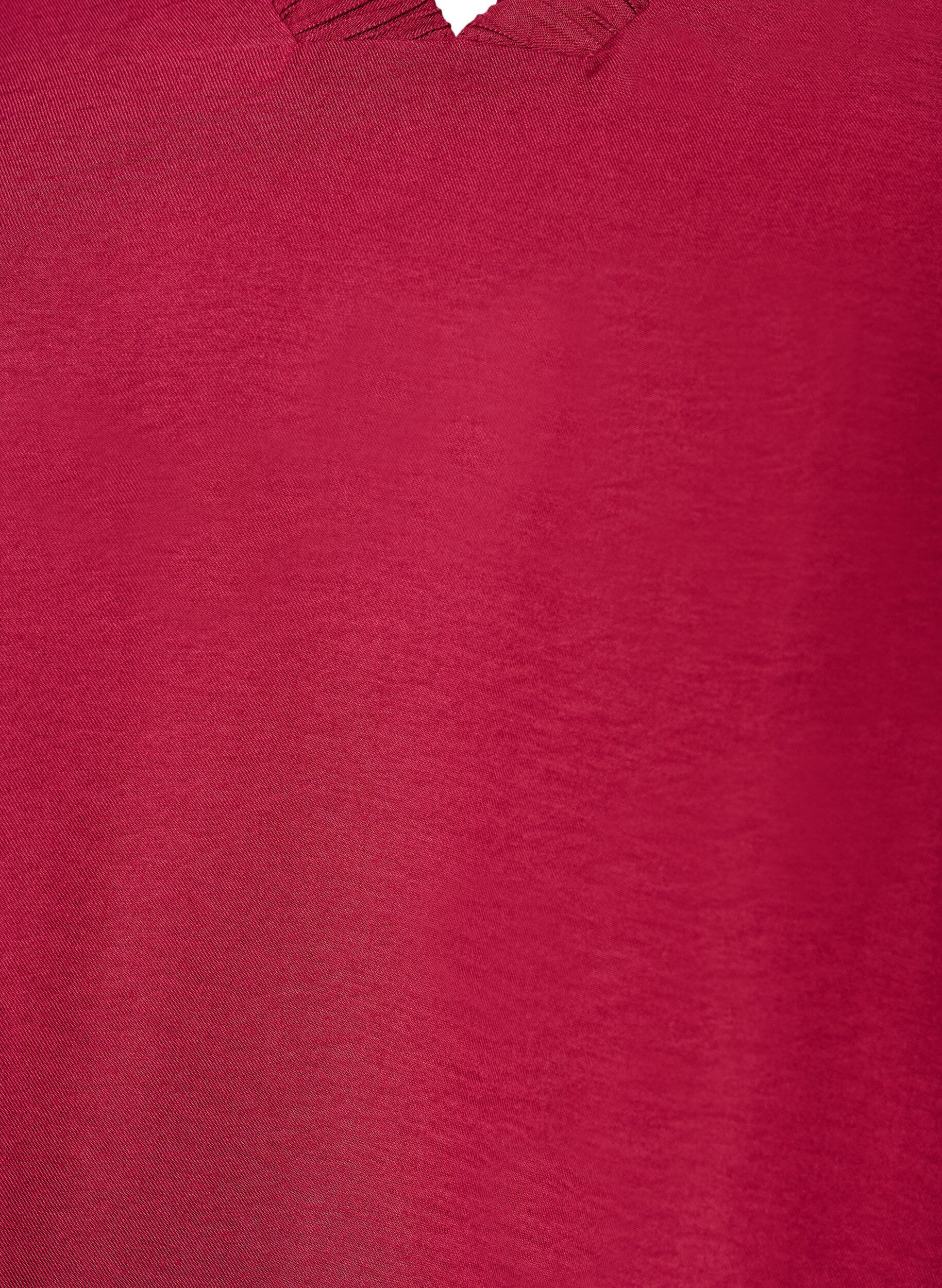 ZizziTunika mit Ballon&auml;rmeln und V-Ausschnitt, Rot, Packshot image number 2