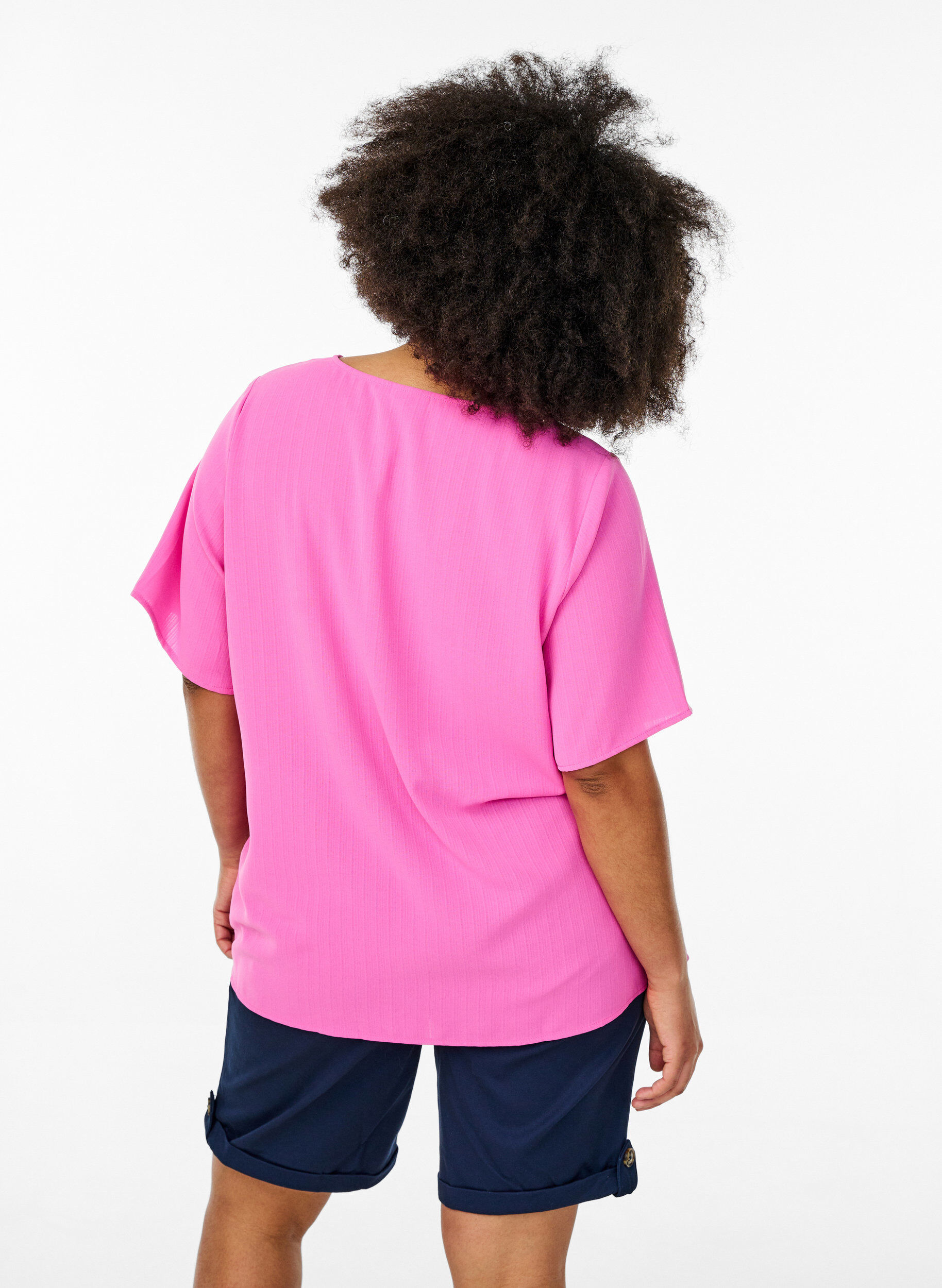 ZizziChino Kurze Hosen mit Taschen, Blau, Model image number 2