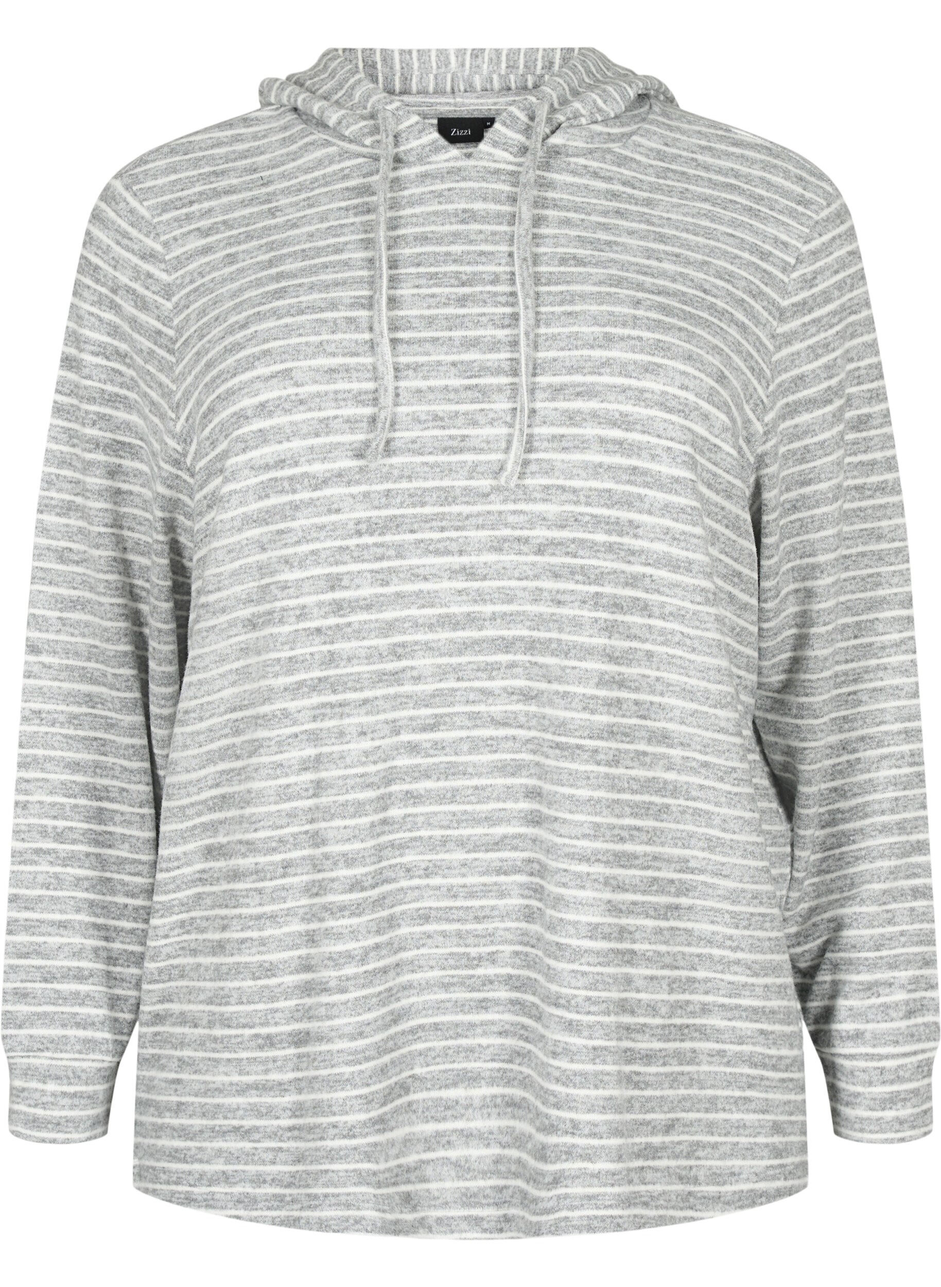 ZizziLockerer Hoodie mit Streifen, DGM Stripe, Packshot image number 0