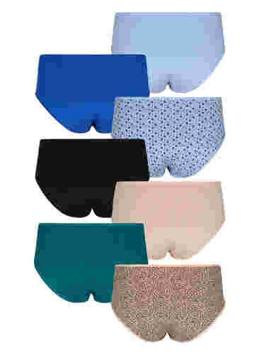 7er Pack Hipster-Slip mit regulärer Taille, Blue Multi Pack , Packshot image number 1
