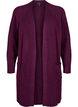 Lange Strickjacke mit Taschen, Potent Purple Mel., Packshot image number 0