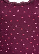 Oberteil mit Aufdruck und Spitzenborte, Dunkles Bordeaux, Packshot image number 2