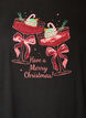 Weihnachts-T-Shirt aus Bio-Baumwolle, Schwarz, Packshot image number 2