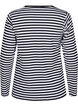 Gestreifte Bluse mit langen &Auml;rmeln, Schwarz, Packshot image number 1