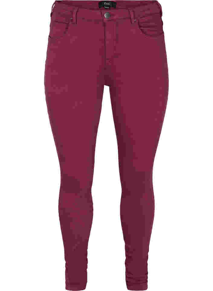 Super slim Amy Jeans mit hoher Taille, Port Royal, Packshot image number 0