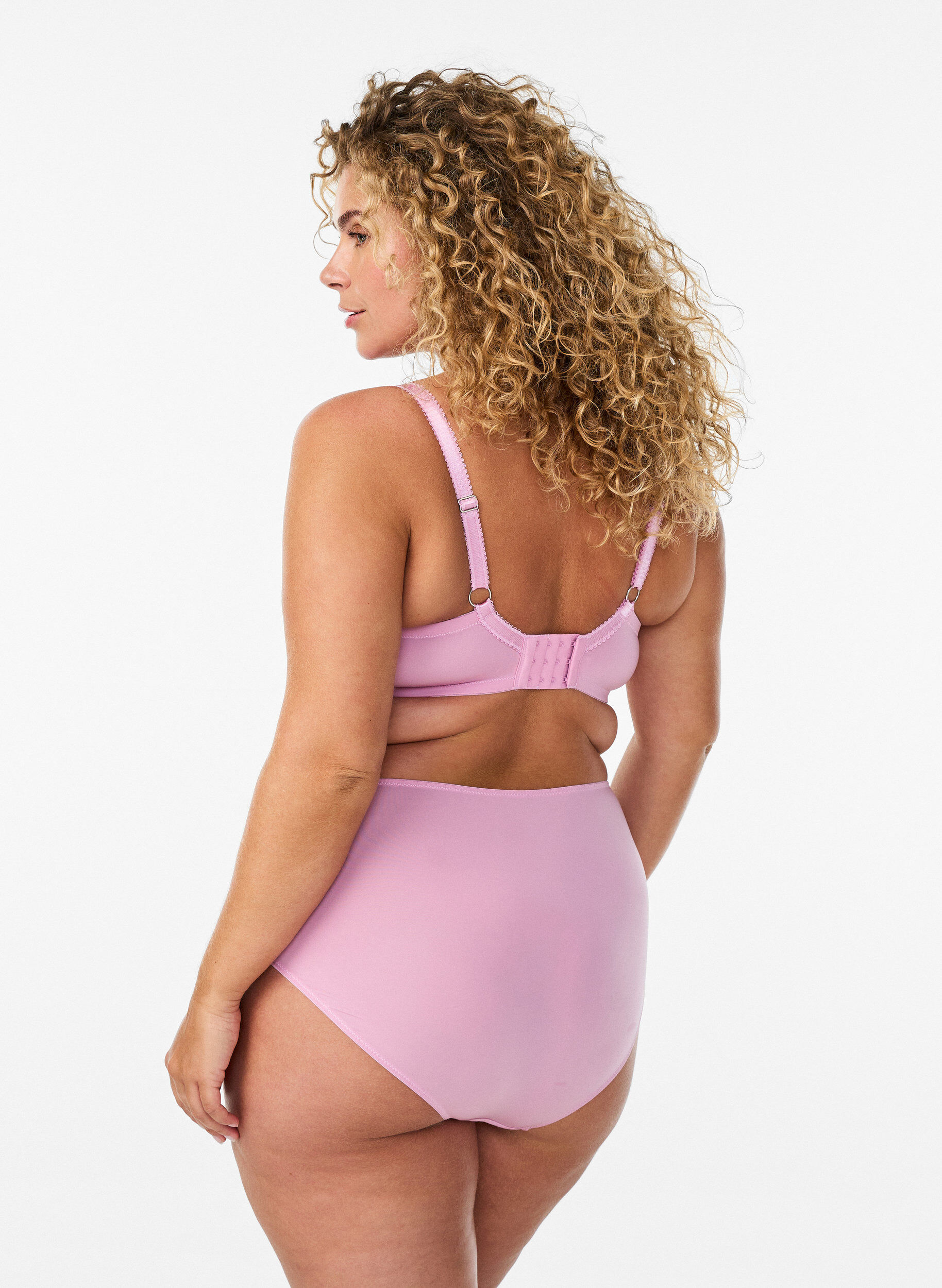 ZizziSlip aus Mikrofaser mit Mesh und Blumenstickerei, Rot, Model image number 1