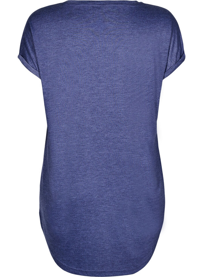 Kurz&auml;rmliges Nachthemd mit Textdruck, , Packshot image number 1