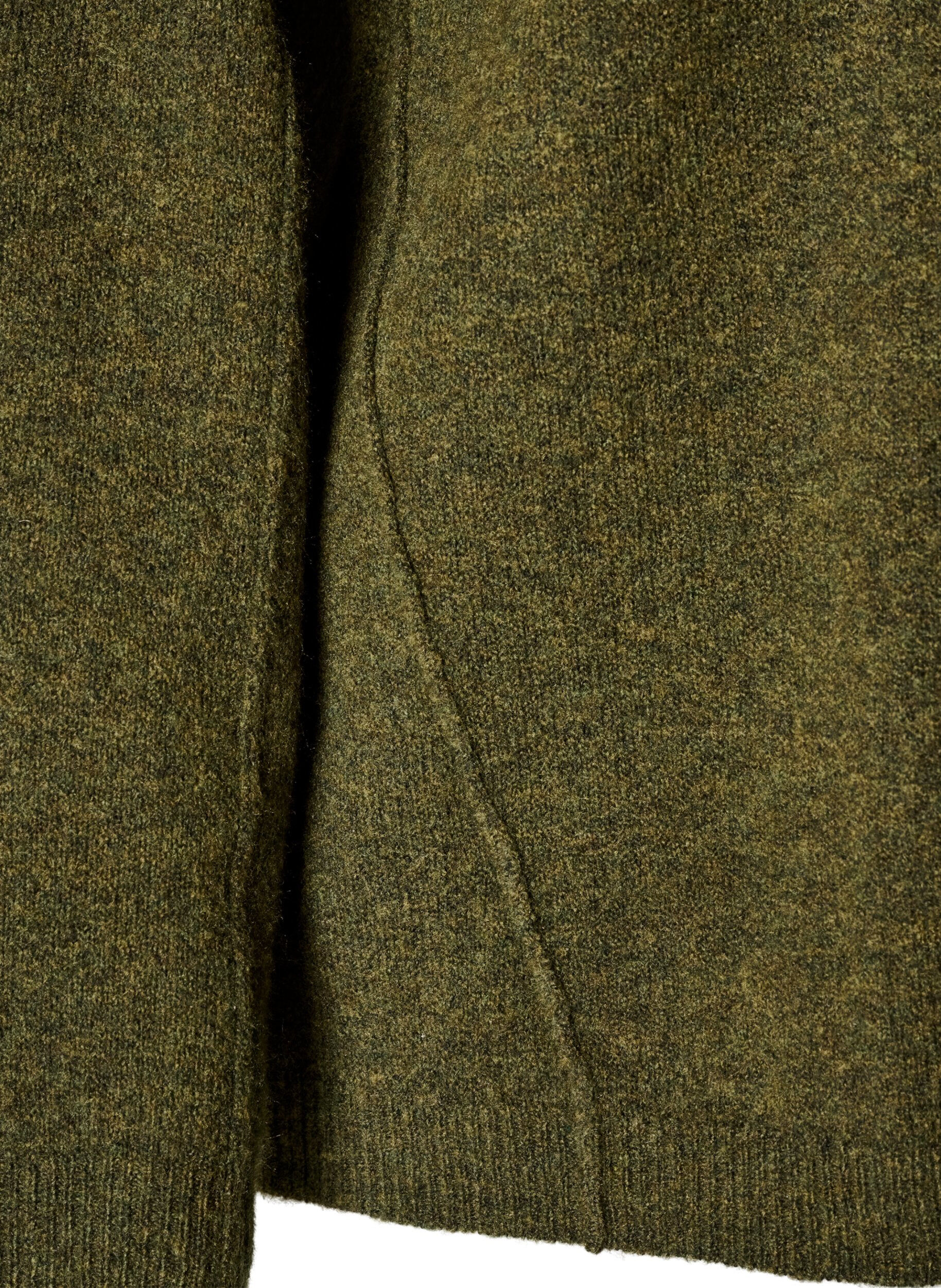 ZizziLockerer Strickpullover mit Kontrastn&auml;hten, Gr&uuml;n, Packshot image number 3