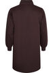 Sweatkleid mit hohem Rippkragen und Rei&szlig;verschluss, Braun, Packshot image number 1