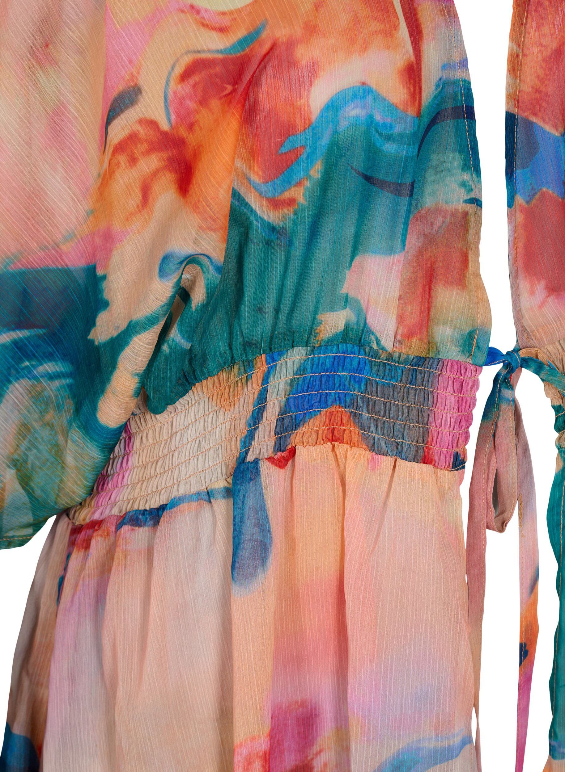 ZizziStrandkimono mit Print, Watercolor, Packshot image number 2
