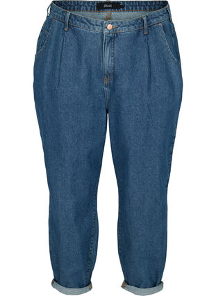Slouchy Fit Jeans aus Baumwolle, Blue denim, Packshot image number 0