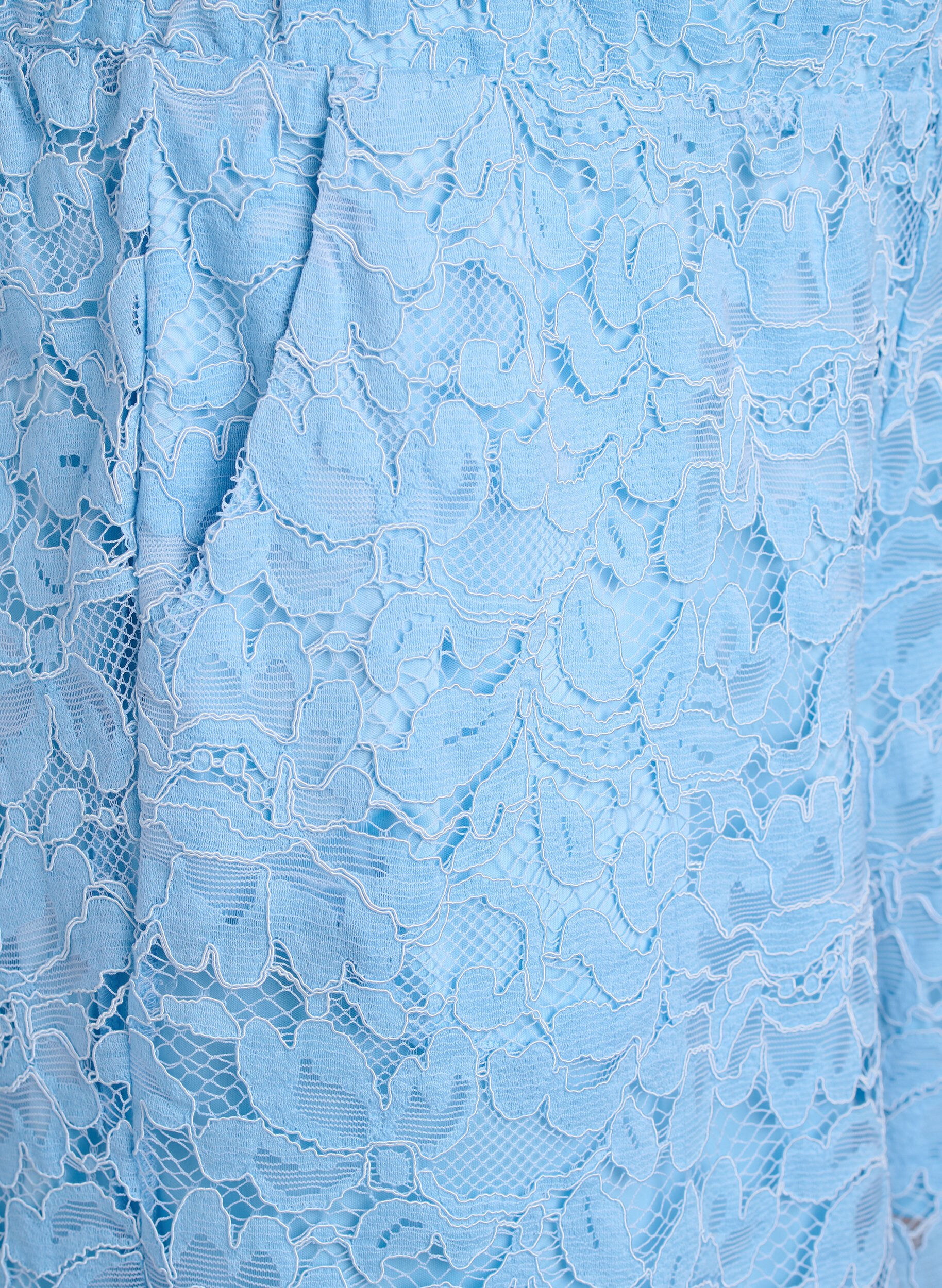 ZizziShorts aus Spitze mit hoher Taille und Taschen, Blau, Packshot image number 2