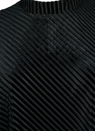 Strukturiertes Kleid aus Velours, Black, Packshot image number 2