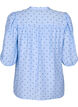 Punktebluse mit 3/4-Ärmeln aus Viskose, Light Blue Dot, Packshot image number 1
