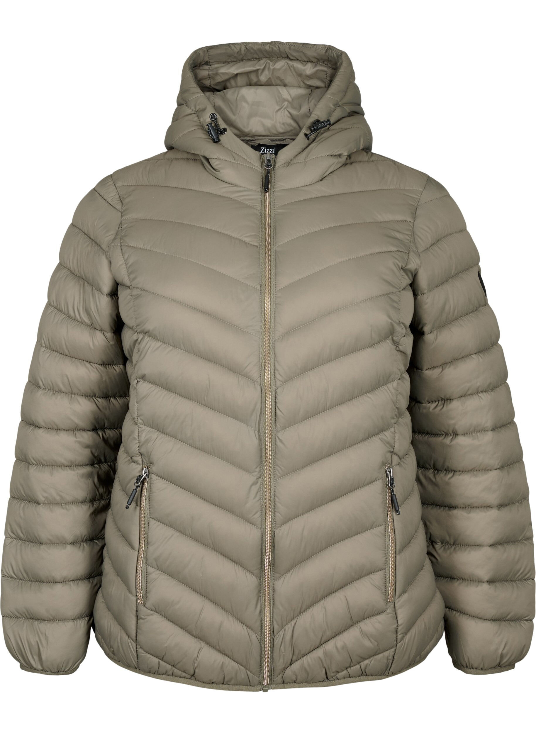 ZizziLeichte Steppjacke mit Kapuze, Braun, Packshot image number 0