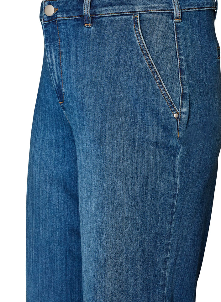 Myra Jeans in weiter Passform mit hoher Taille, Blau, Packshot image number 2