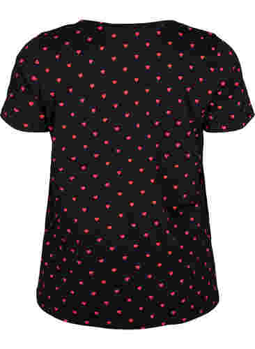 Baumwoll-T-Shirt mit Print, Black AOP, Packshot image number 1