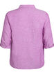Bluse aus Leinen und Viskose mit 3/4-&Auml;rmeln, Lila, Packshot image number 1