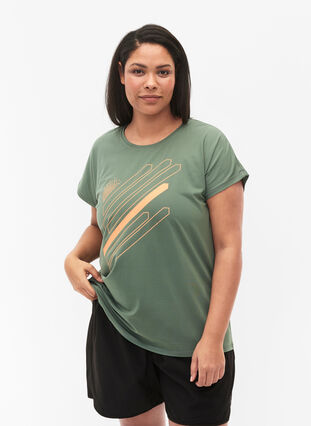 Trainingsshirt mit kurzen Ärmeln und Print, Laurel W. w. Print, Model image number 0