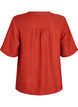 Hemdbluse mit V-Ausschnitt und kurzen &Auml;rmeln, Rot, Packshot image number 1