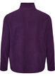 Top aus Fleece mit Rei&szlig;verschluss und hohem Kragen, Lila, Packshot image number 1