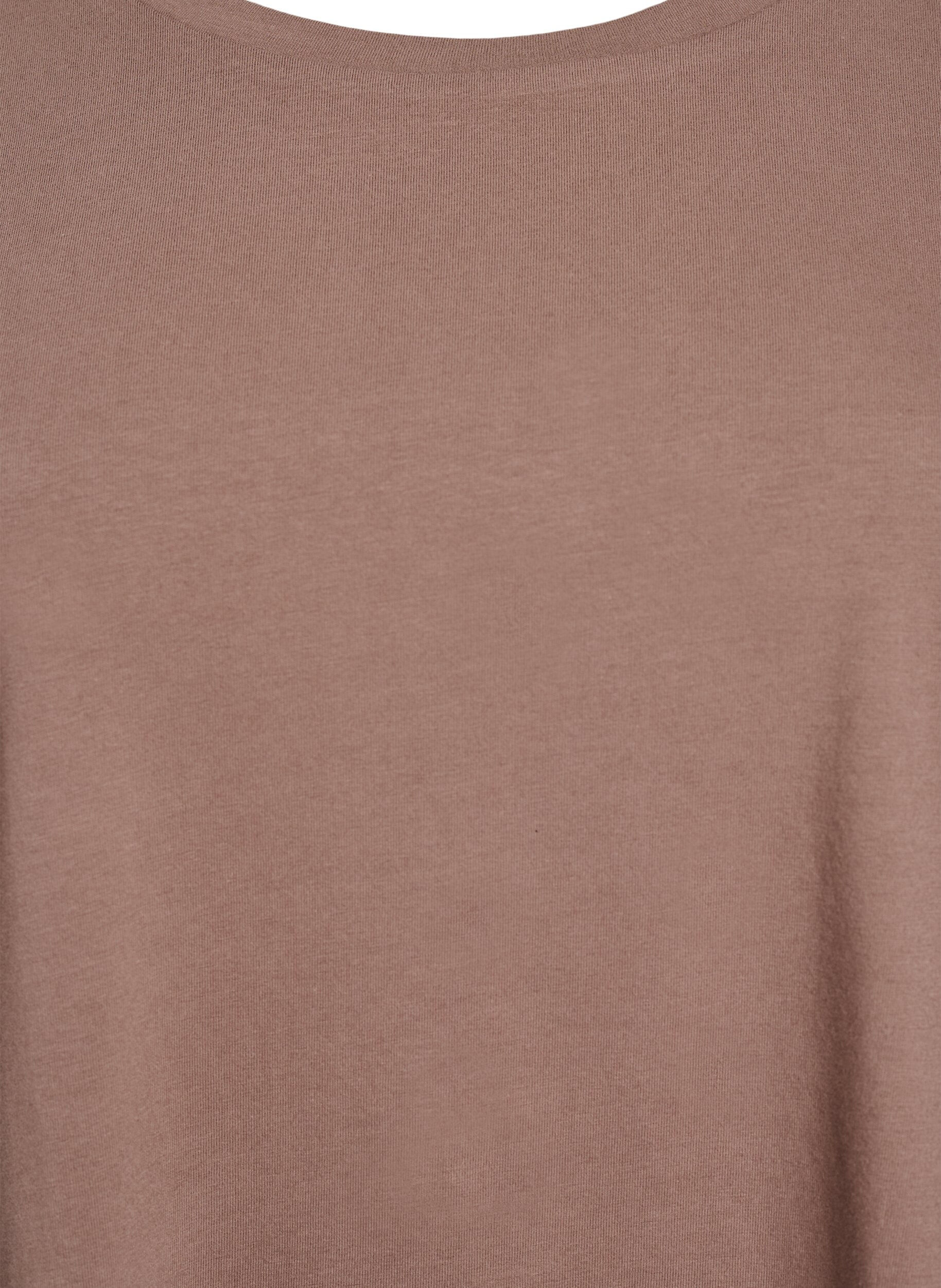 ZizziBasic Bluse aus Jersey mit langen &Auml;rmeln, Braun, Packshot image number 2